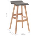 Casa si Gradina - Mobilier - Scaune si fotolii - Scaune - Scaun de bar, 2 buc., gri inchis, material textil - Infinity.ro