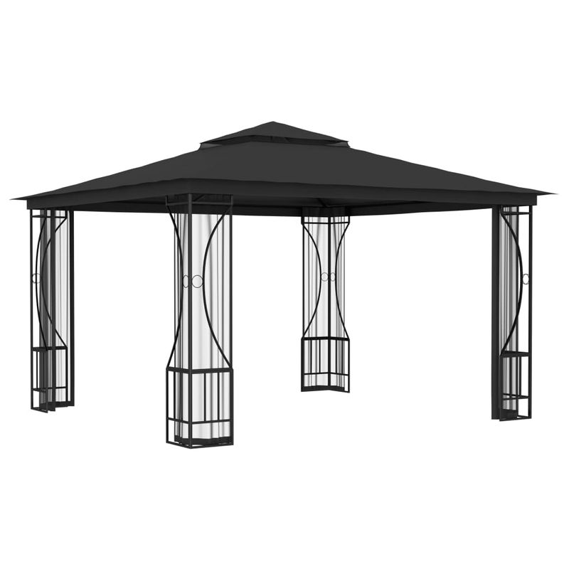Casa si Gradina - Gradina si terasa - Umbrele si pavilioane - Pavilioane - Pavilion cu plase, antracit, 300 x 300 x 265 cm - Infinity.ro