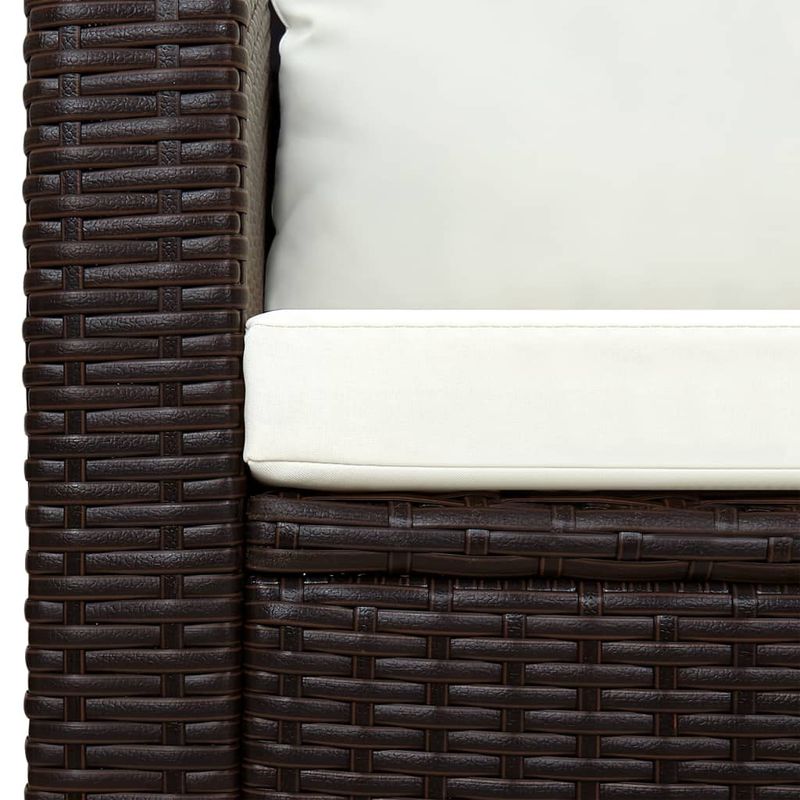Casa si Gradina - Gradina si terasa - Mobilier exterior - Seturi mobila gradina - Set mobilier de gradina cu perne, 3 piese, maro, poliratan - Infinity.ro