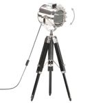 Casa si Gradina - Corpuri si surse de iluminat - Veioze si lampi - Lampadare - Lampa de podea cu trepied, 69 cm, negru, lemn masiv de mango - Infinity.ro