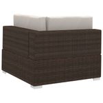 Casa si Gradina - Gradina si terasa - Mobilier exterior - Seturi mobila gradina - Set mobilier de gradina cu perne, 3 piese, maro, poliratan - Infinity.ro