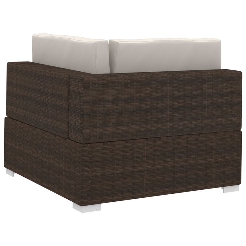 Casa si Gradina - Gradina si terasa - Mobilier exterior - Seturi mobila gradina - Set mobilier de gradina cu perne, 3 piese, maro, poliratan - Infinity.ro