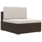 Casa si Gradina - Gradina si terasa - Mobilier exterior - Seturi mobila gradina - Set mobilier de gradina cu perne, 3 piese, maro, poliratan - Infinity.ro