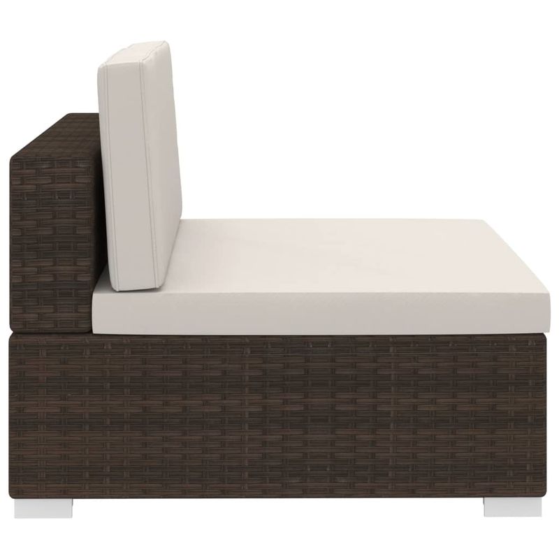 Casa si Gradina - Gradina si terasa - Mobilier exterior - Seturi mobila gradina - Set mobilier de gradina cu perne, 3 piese, maro, poliratan - Infinity.ro