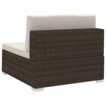 Casa si Gradina - Gradina si terasa - Mobilier exterior - Seturi mobila gradina - Set mobilier de gradina cu perne, 3 piese, maro, poliratan - Infinity.ro