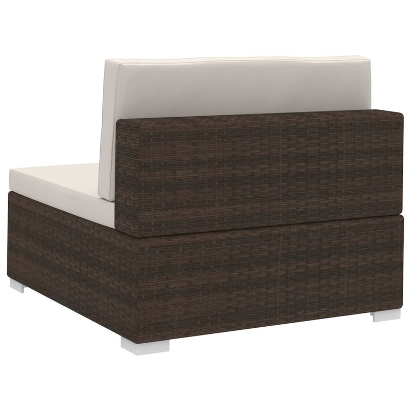 Casa si Gradina - Gradina si terasa - Mobilier exterior - Seturi mobila gradina - Set mobilier de gradina cu perne, 3 piese, maro, poliratan - Infinity.ro