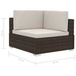 Casa si Gradina - Gradina si terasa - Mobilier exterior - Seturi mobila gradina - Set mobilier de gradina cu perne, 3 piese, maro, poliratan - Infinity.ro