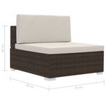 Casa si Gradina - Gradina si terasa - Mobilier exterior - Seturi mobila gradina - Set mobilier de gradina cu perne, 3 piese, maro, poliratan - Infinity.ro