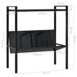 Casa si Gradina - Mobilier - Biblioteci si rafturi - Biblioteci - Etajera carti 2 rafturi, negru, 52x28x59 cm, lemn prelucrat - Infinity.ro