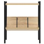 Casa si Gradina - Mobilier - Biblioteci si rafturi - Biblioteci - Etajera carti 2 rafturi negru/stejar 52x28x59 cm lemn prelucrat - Infinity.ro