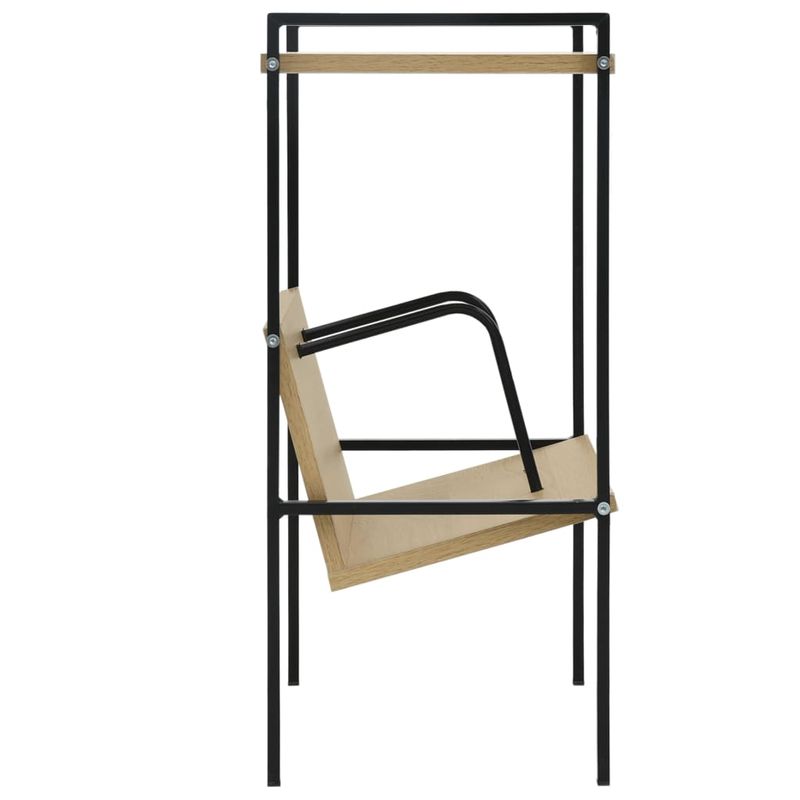 Casa si Gradina - Mobilier - Biblioteci si rafturi - Biblioteci - Etajera carti 2 rafturi negru/stejar 52x28x59 cm lemn prelucrat - Infinity.ro