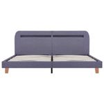 Casa si Gradina - Mobilier - Paturi si accesorii - Paturi - Cadru pat cu LED-uri, gri deschis, 160x200 cm, material textil - Infinity.ro