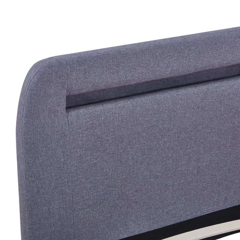 Casa si Gradina - Mobilier - Paturi si accesorii - Paturi - Cadru pat cu LED-uri, gri deschis, 160x200 cm, material textil - Infinity.ro