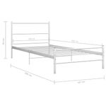 Casa si Gradina - Mobilier - Paturi si accesorii - Paturi - Cadru de pat, alb, 100 x 200 cm, metal - Infinity.ro