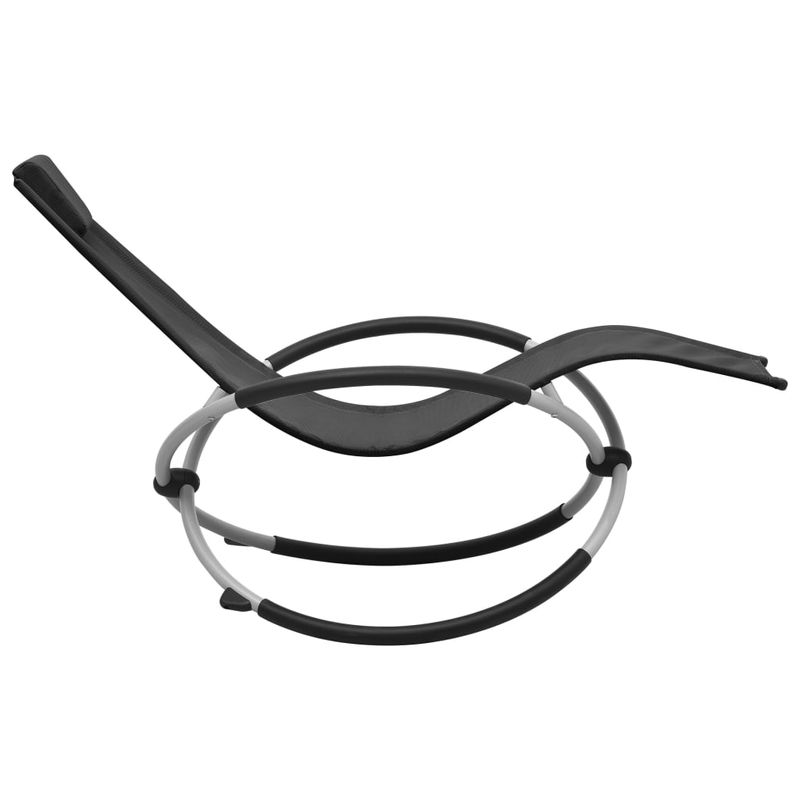 Casa si Gradina - Gradina si terasa - Mobilier exterior - Scaune si sezlonguri gradina - Sezlong pentru copii, negru, otel - Infinity.ro