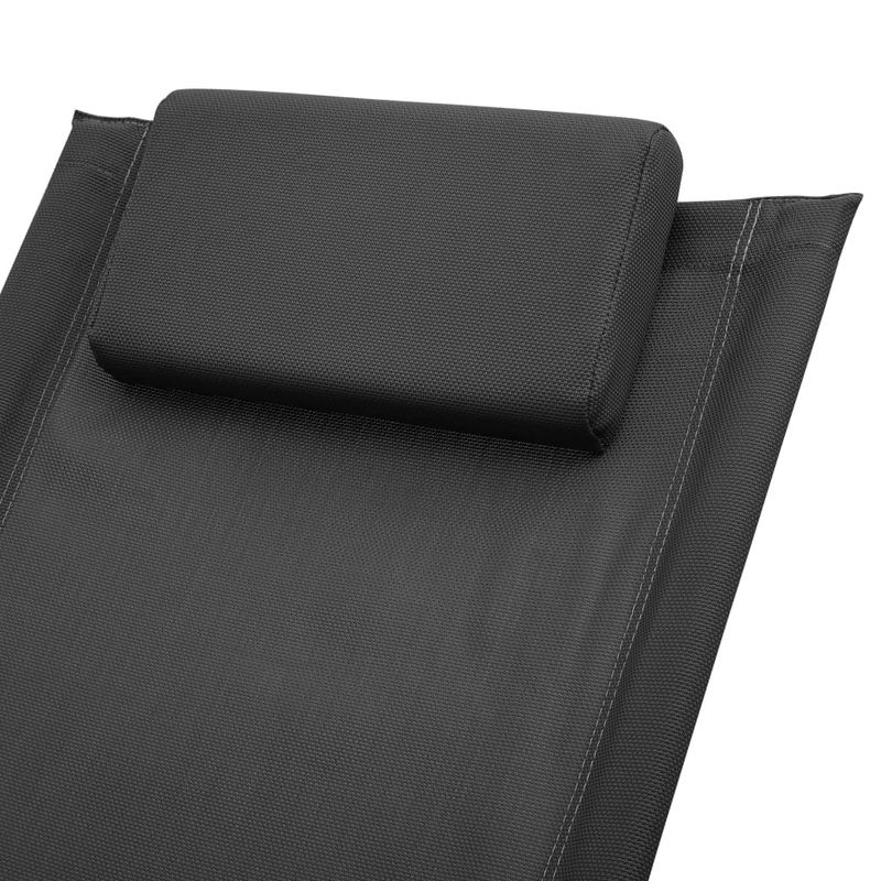 Casa si Gradina - Gradina si terasa - Mobilier exterior - Scaune si sezlonguri gradina - Sezlong pentru copii, negru, otel - Infinity.ro