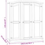 Casa si Gradina - Mobilier - Dulapuri si sifoniere - Sifoniere - Sifonier din pin mexican cu , gri, lemn de pin mexican, 3 usi, colectie Corona - Infinity.ro