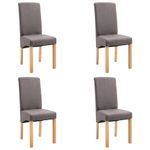 Casa si Gradina - Mobilier - Scaune si fotolii - Scaune - Scaune de bucatarie, 4 buc., gri taupe, material textil - Infinity.ro