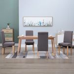 Casa si Gradina - Mobilier - Scaune si fotolii - Scaune - Scaune de bucatarie, 4 buc., gri taupe, material textil - Infinity.ro