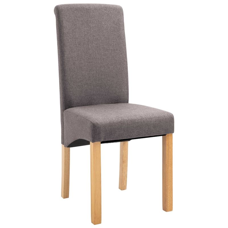 Casa si Gradina - Mobilier - Scaune si fotolii - Scaune - Scaune de bucatarie, 4 buc., gri taupe, material textil - Infinity.ro