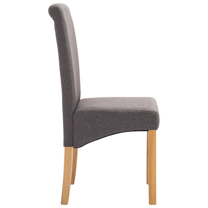 Casa si Gradina - Mobilier - Scaune si fotolii - Scaune - Scaune de bucatarie, 4 buc., gri taupe, material textil - Infinity.ro