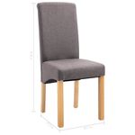 Casa si Gradina - Mobilier - Scaune si fotolii - Scaune - Scaune de bucatarie, 4 buc., gri taupe, material textil - Infinity.ro
