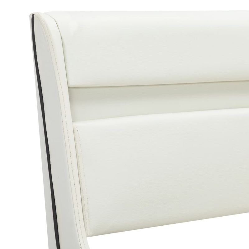 Casa si Gradina - Mobilier - Paturi si accesorii - Paturi - Cadru de pat cu LED, alb, 90 x 200 cm, piele ecologica - Infinity.ro