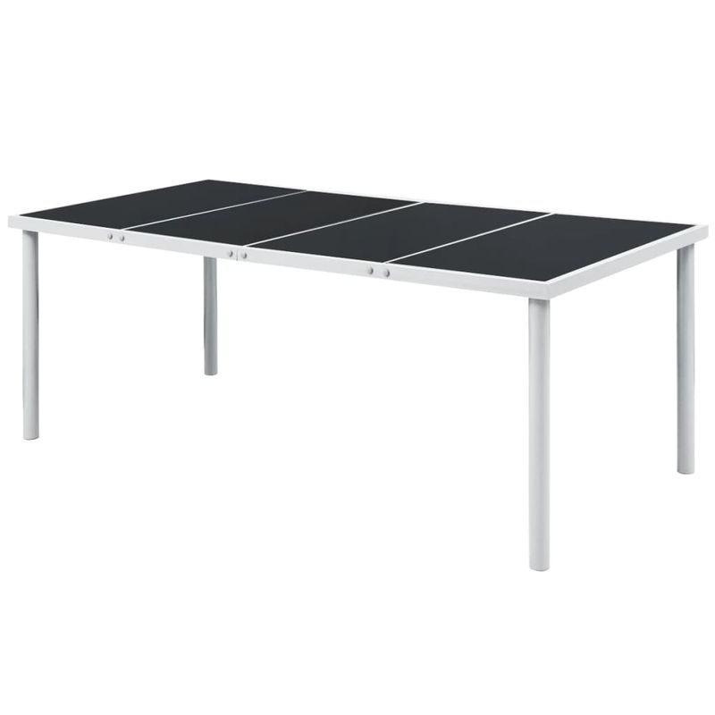 Casa si Gradina - Gradina si terasa - Mobilier exterior - Seturi mobila gradina - Set mobilier de exterior, 9 piese, negru, otel - Infinity.ro