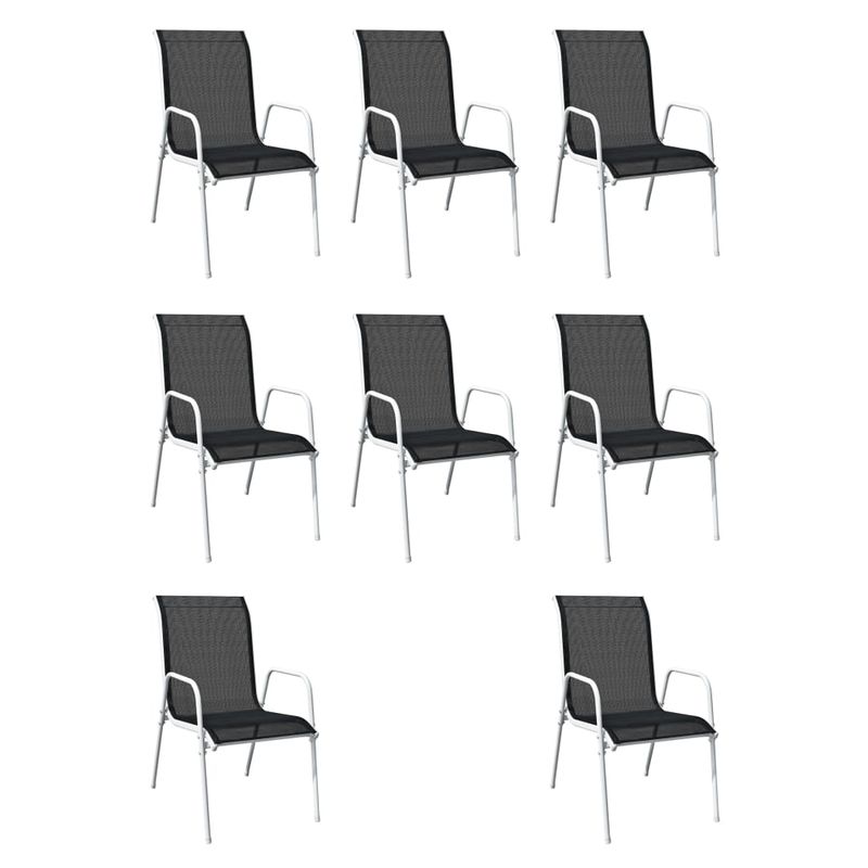 Casa si Gradina - Gradina si terasa - Mobilier exterior - Seturi mobila gradina - Set mobilier de exterior, 9 piese, negru, otel - Infinity.ro