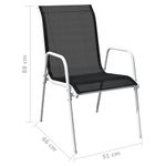 Casa si Gradina - Gradina si terasa - Mobilier exterior - Seturi mobila gradina - Set mobilier de exterior, 9 piese, negru, otel - Infinity.ro