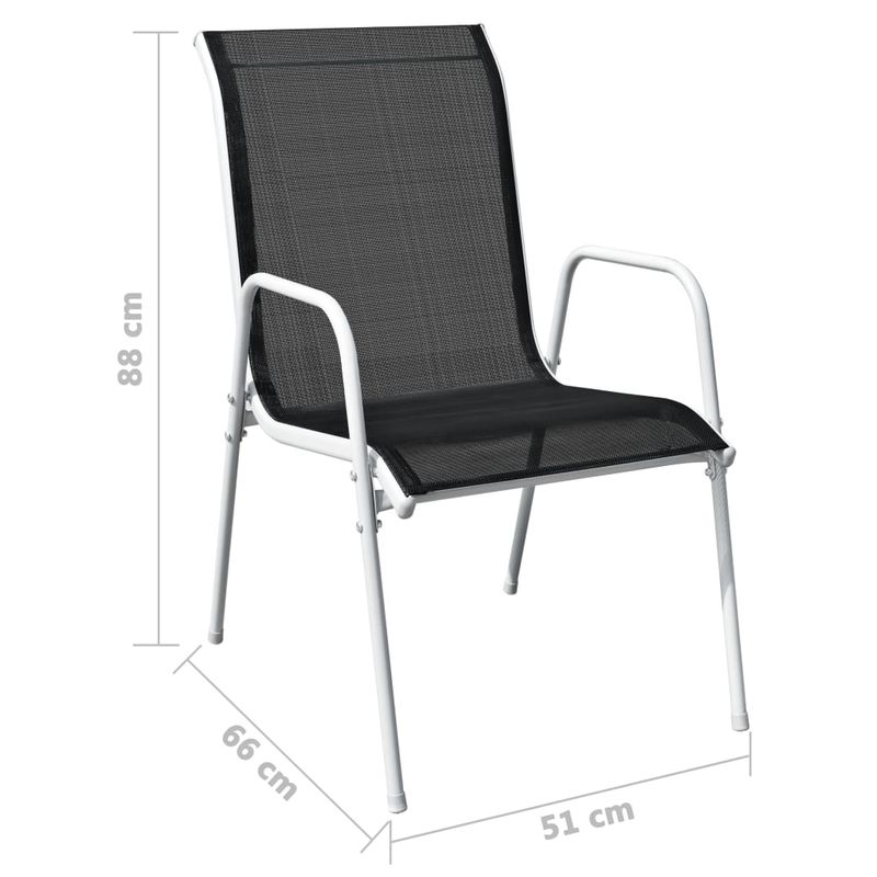 Casa si Gradina - Gradina si terasa - Mobilier exterior - Seturi mobila gradina - Set mobilier de exterior, 9 piese, negru, otel - Infinity.ro