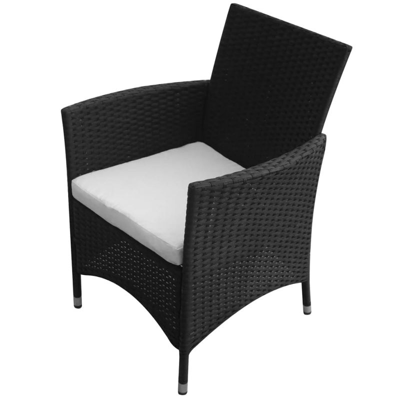 Casa si Gradina - Gradina si terasa - Mobilier exterior - Seturi mobila gradina - Set mobilier de exterior cu perne, 7 piese, negru, poliratan - Infinity.ro