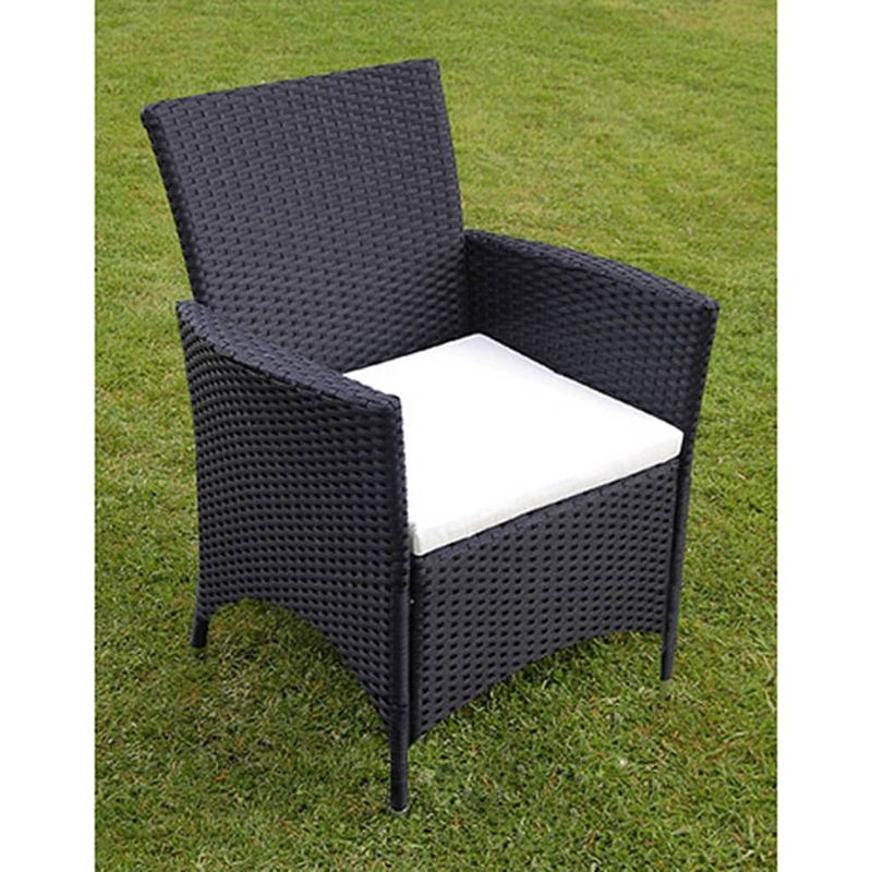 Casa si Gradina - Gradina si terasa - Mobilier exterior - Seturi mobila gradina - Set mobilier de exterior cu perne, 7 piese, negru, poliratan - Infinity.ro