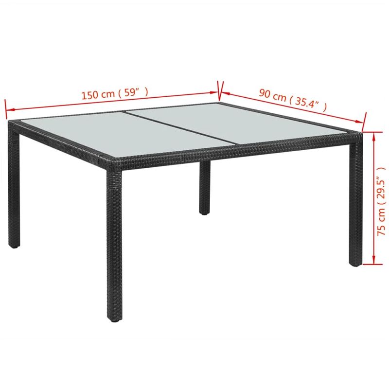Casa si Gradina - Gradina si terasa - Mobilier exterior - Seturi mobila gradina - Set mobilier de exterior cu perne, 7 piese, negru, poliratan - Infinity.ro