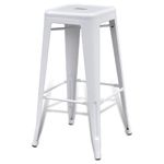 Casa si Gradina - Mobilier - Scaune si fotolii - Scaune - Scaune de bar, 2 buc., alb, otel - Infinity.ro