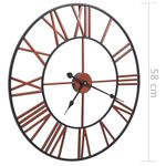 Casa si Gradina/Decoratiuni/Ceasuri - Ceas de perete, rosu, 58 cm, metal - Infinity.ro