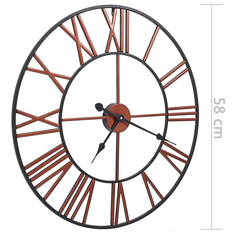 Casa si Gradina/Decoratiuni/Ceasuri - Ceas de perete, rosu, 58 cm, metal - Infinity.ro