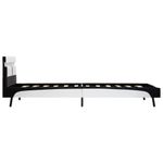 Casa si Gradina - Mobilier - Paturi si accesorii - Paturi - Cadru de pat cu LED, alb si negru, 90x200 cm, piele ecologica - Infinity.ro