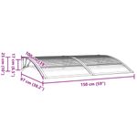 Casa si Gradina - Gradina si terasa - Umbrele si pavilioane - Pavilioane - Copertina de usa, negru, 150x100 cm, policarbonat, negru și maro - Infinity.ro