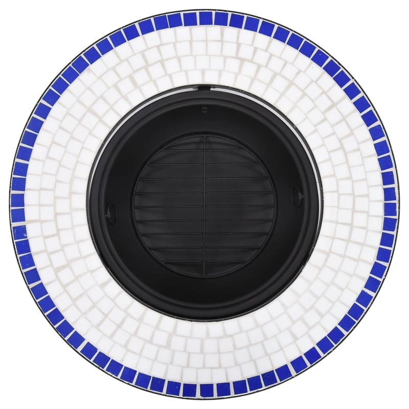 Casa si Gradina - Termice - Sobe, Seminee si accesorii - Seminee - Vatra de foc cu mozaic, albastru si alb, 68 cm, ceramica - Infinity.ro
