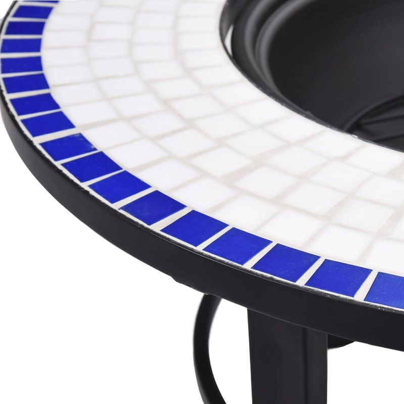 Casa si Gradina - Termice - Sobe, Seminee si accesorii - Seminee - Vatra de foc cu mozaic, albastru si alb, 68 cm, ceramica - Infinity.ro