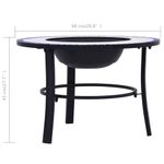 Casa si Gradina - Termice - Sobe, Seminee si accesorii - Seminee - Vatra de foc cu mozaic, albastru si alb, 68 cm, ceramica - Infinity.ro