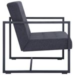 Casa si Gradina - Mobilier - Canapele si coltare - Canapele - Canapea cu 2 locuri si cotiere, gri inchis, otel/textil - Infinity.ro