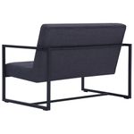 Casa si Gradina - Mobilier - Canapele si coltare - Canapele - Canapea cu 2 locuri si cotiere, gri inchis, otel/textil - Infinity.ro