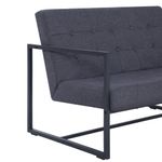 Casa si Gradina - Mobilier - Canapele si coltare - Canapele - Canapea cu 2 locuri si cotiere, gri inchis, otel/textil - Infinity.ro