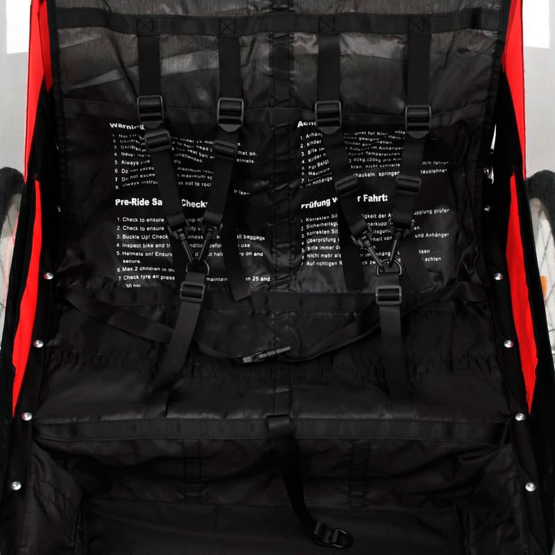 Sport si Outdoor - Ciclism - Accesorii pentru biciclete - Remorci biciclete - Remorca bicicleta & carucior 2-in-1, negru si rosu - Infinity.ro