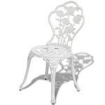 Casa si Gradina - Gradina si terasa - Mobilier exterior - Scaune si sezlonguri gradina - Scaune bistro, 2 buc., alb, aluminiu turnat - Infinity.ro