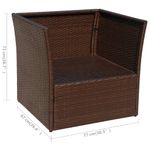 Casa si Gradina - Gradina si terasa - Mobilier exterior - Scaune si sezlonguri gradina - Scaun de gradina cu taburet, maro, poliratan - Infinity.ro