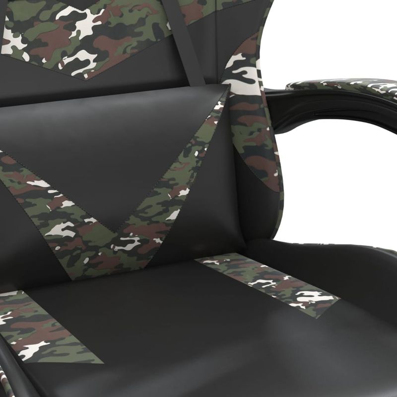 Casa si Gradina - Mobilier - Scaune si fotolii - Scaune - Scaun de gaming pivotant, negru si camuflaj, piele ecologica - Infinity.ro