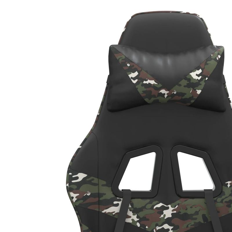 Casa si Gradina - Mobilier - Scaune si fotolii - Scaune - Scaun de gaming pivotant, negru si camuflaj, piele ecologica - Infinity.ro